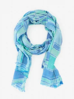 J.McLaughlin Reed Scarf In Paintbrush Plaid-Women Shoes & Accessories|Scarves
