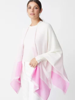 J.McLaughlin Sadie Cashmere Wrap In Block Stripe-Women Jackets & Outerwear|Sweaters