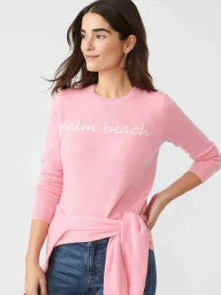 J.McLaughlin Shield Cashmere Sweater In Palm Beach-Women Sweaters