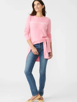 J.McLaughlin Shield Cashmere Sweater In Palm Beach-Women Sweaters