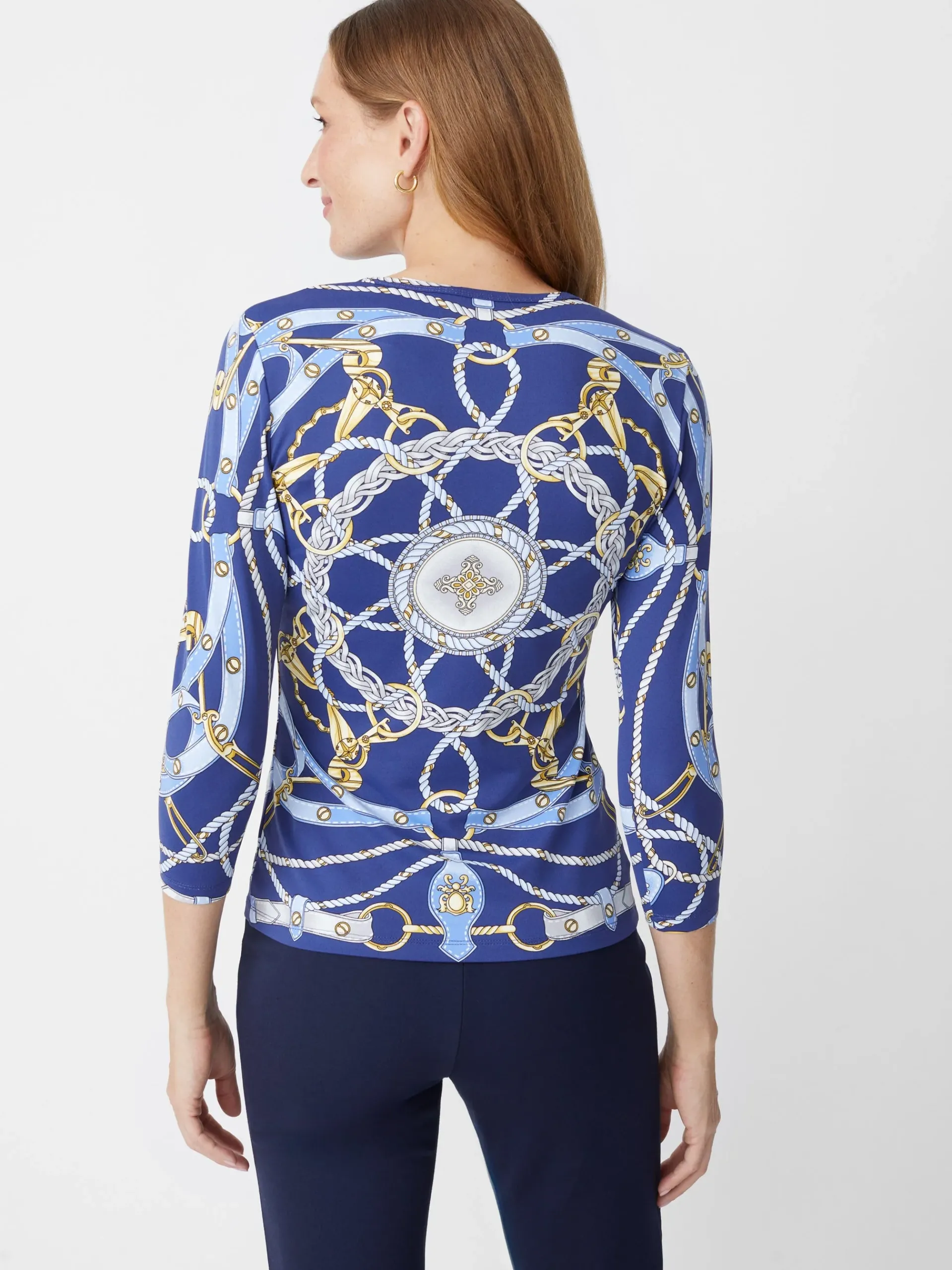 J.McLaughlin Signature Tee In Cornwall-Women Tops|Tees