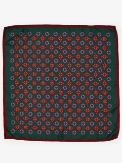 J.McLaughlin Silk Pocket Square In Foulard- Shoes & Accessories|Pocket Squares