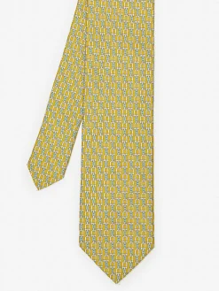 J.McLaughlin Silk Tie In Linked Chain- Shoes & Accessories|Ties