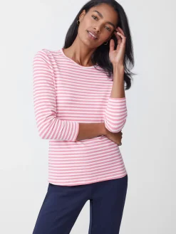 J.McLaughlin Sinclair Tee In Stripe-Women Tops|Tees