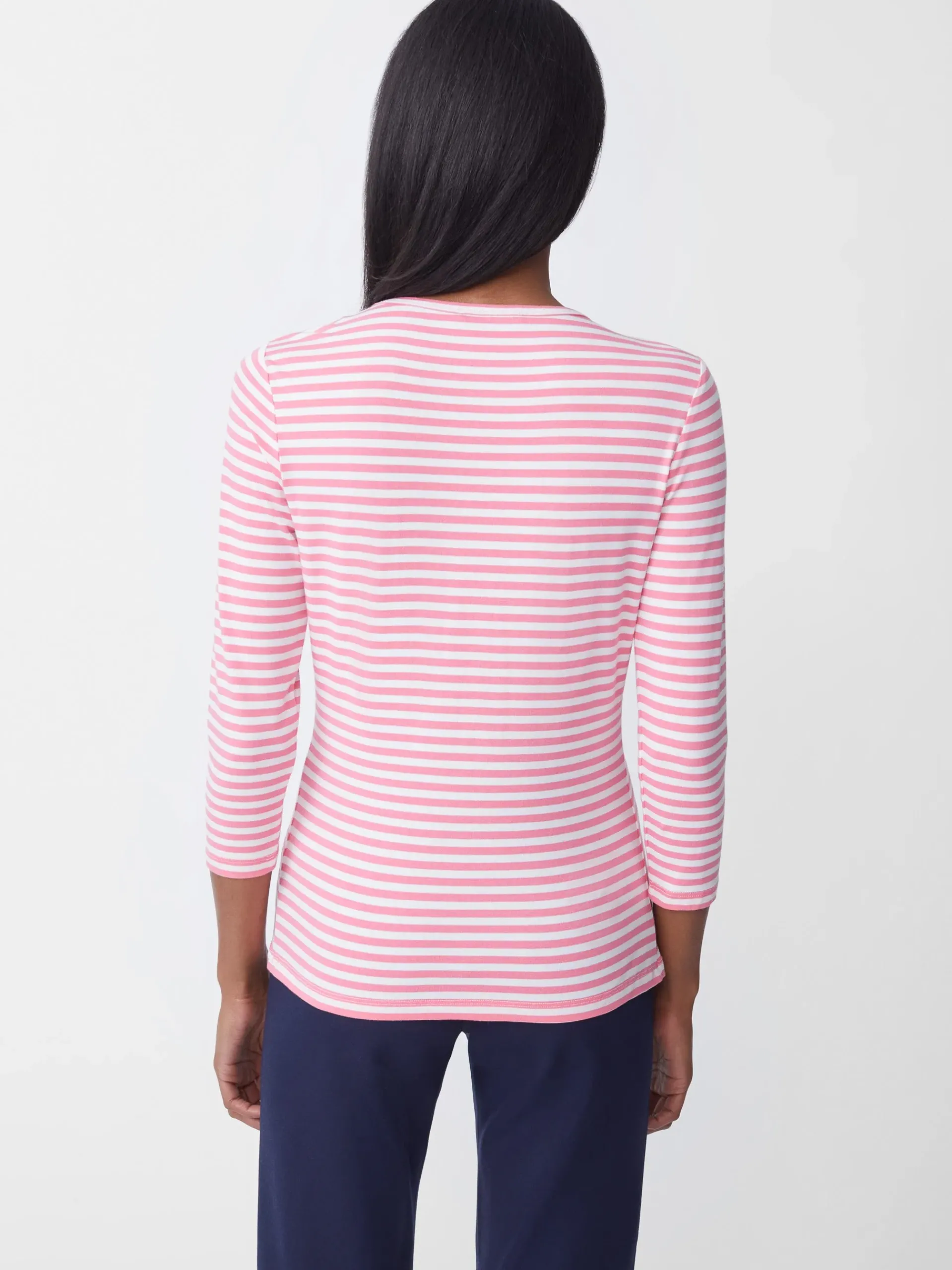 J.McLaughlin Sinclair Tee In Stripe-Women Tops|Tees