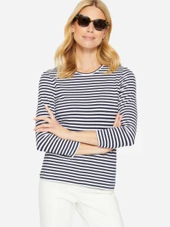 J.McLaughlin Sinclair Tee In Stripe-Women Tops|Tees