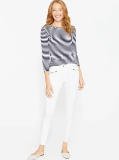 J.McLaughlin Sinclair Tee In Stripe-Women Tops|Tees