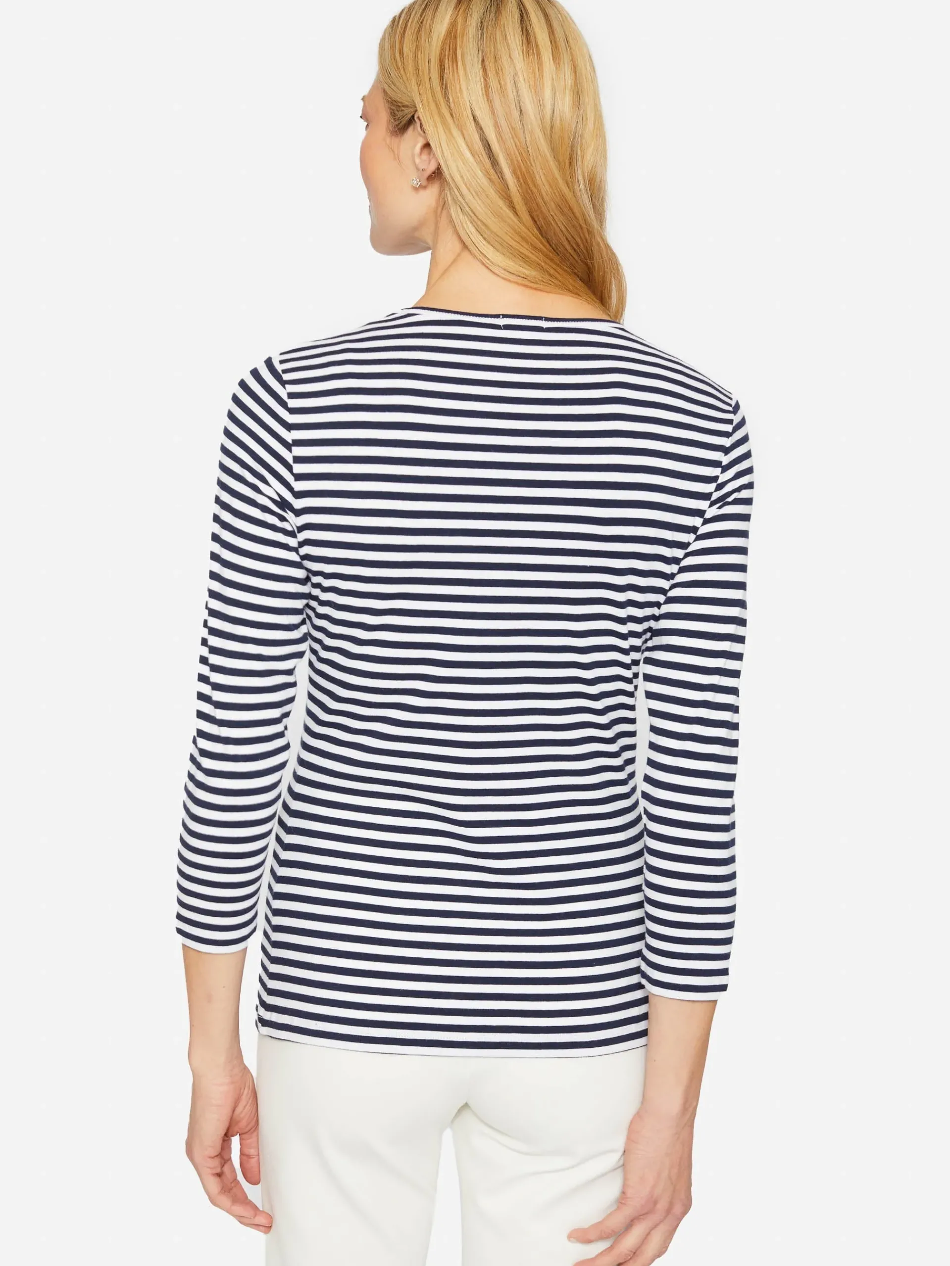 J.McLaughlin Sinclair Tee In Stripe-Women Tops|Tees