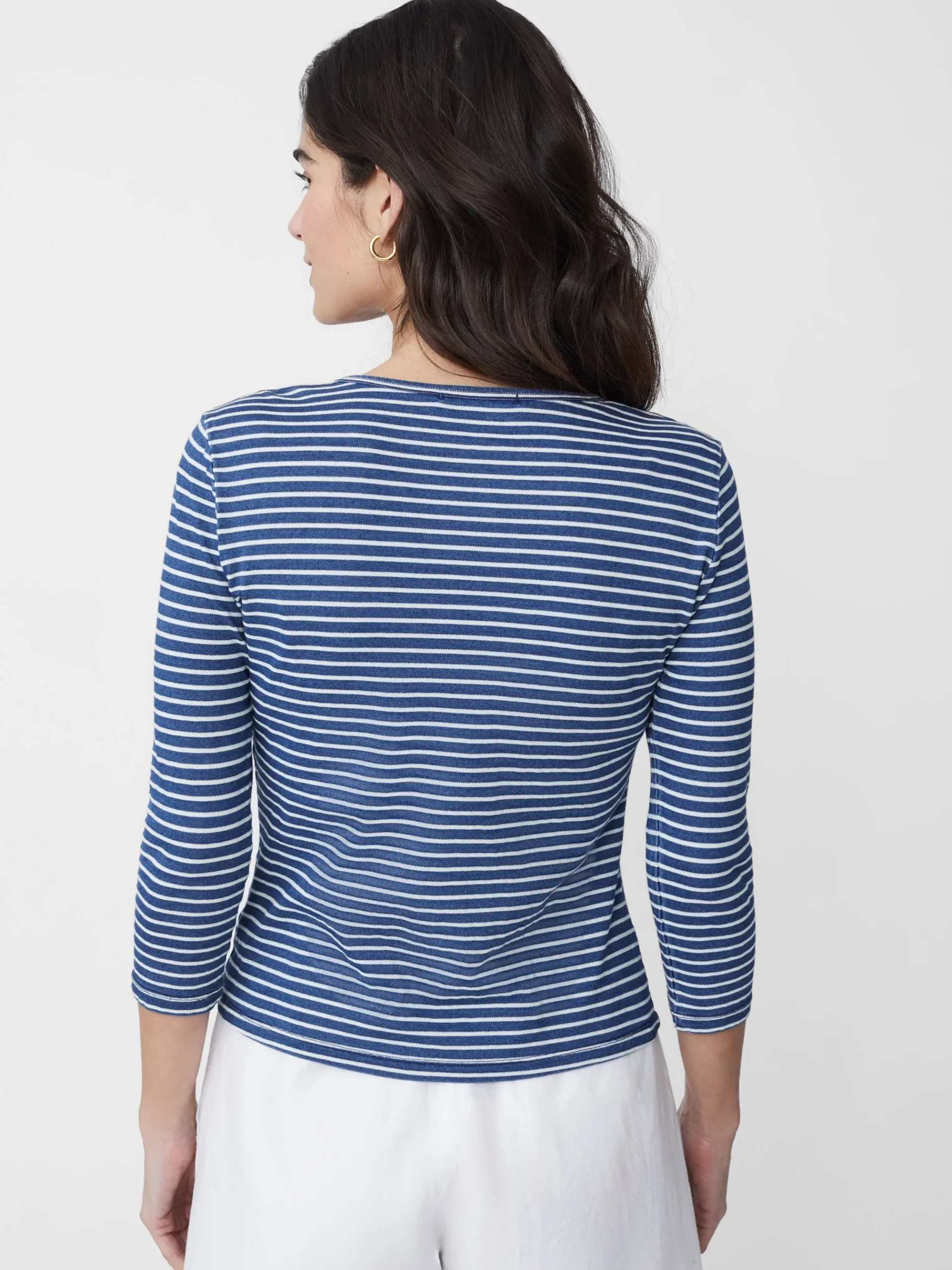 J.McLaughlin Sinclair Tee In Stripe-Women Tops|Tees