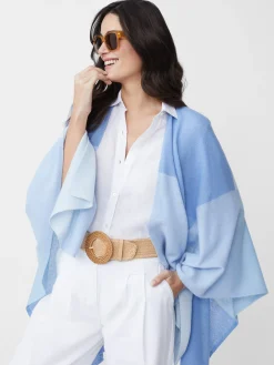 J.McLaughlin Skyler Cashmere Poncho In Colorblock-Women Jackets & Outerwear|Sweaters