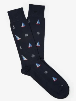 J.McLaughlin Socks In Sailboat- Shoes & Accessories|Socks