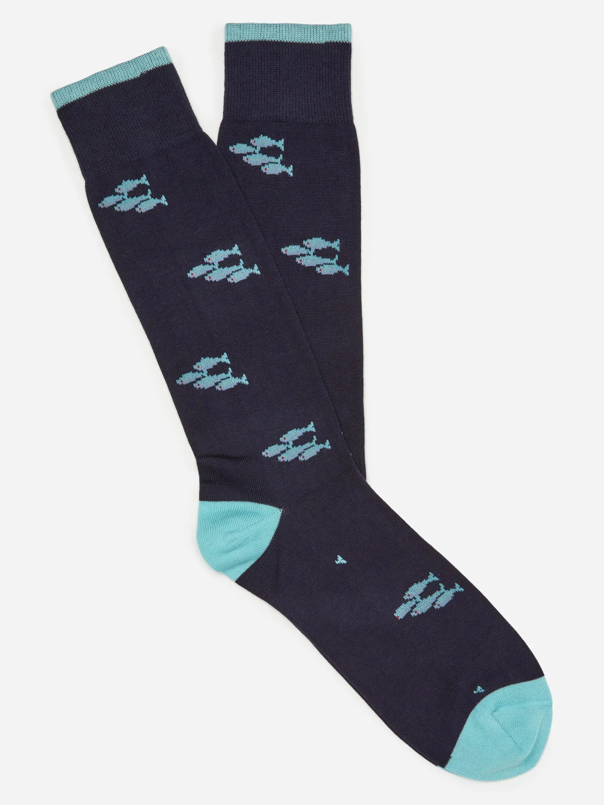 J.McLaughlin Socks In School Of Fish- Shoes & Accessories|Socks