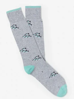 J.McLaughlin Socks In School Of Fish- Shoes & Accessories|Socks