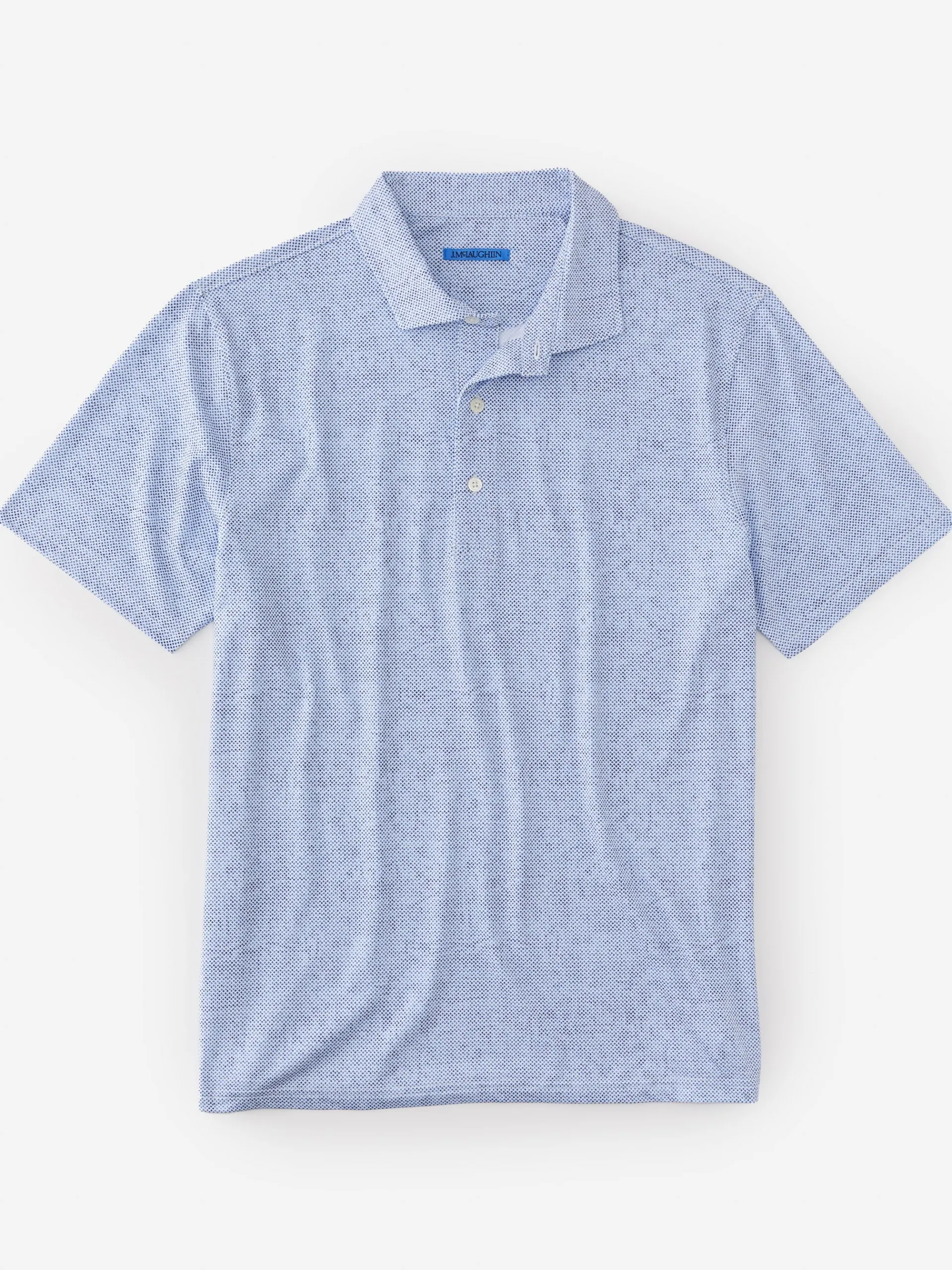 J.McLaughlin Springer Performance Polo In Mini Quatrefoil- Knits & Polos