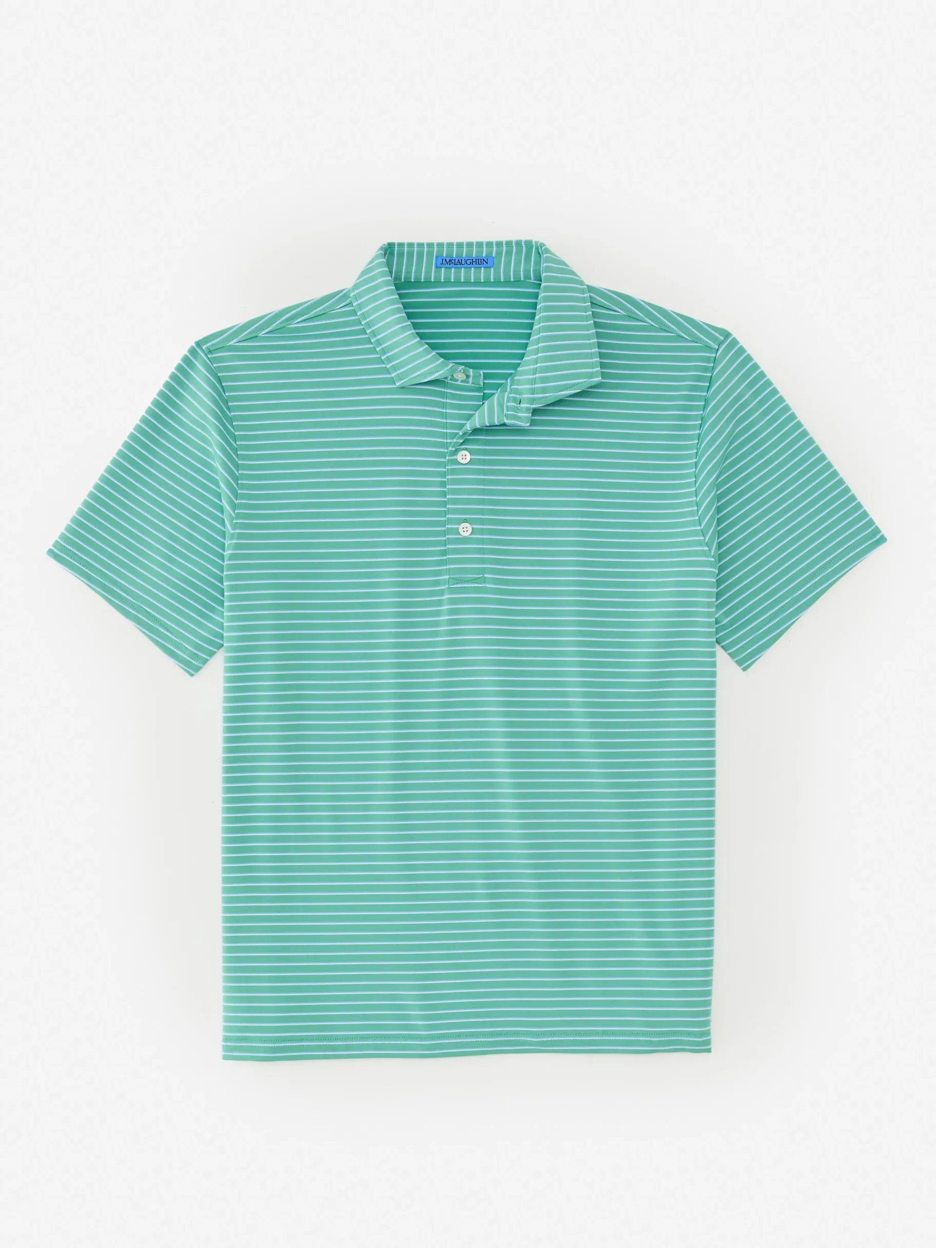 J.McLaughlin Springer Performance Polo In Murphy Stripe- Knits & Polos