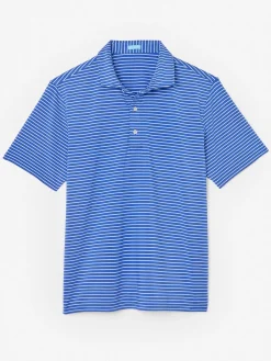 J.McLaughlin Springer Performance Polo In Murphy Stripe- Knits & Polos