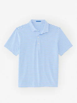 J.McLaughlin Springer Performance Polo In Bengal Stripe- Knits & Polos