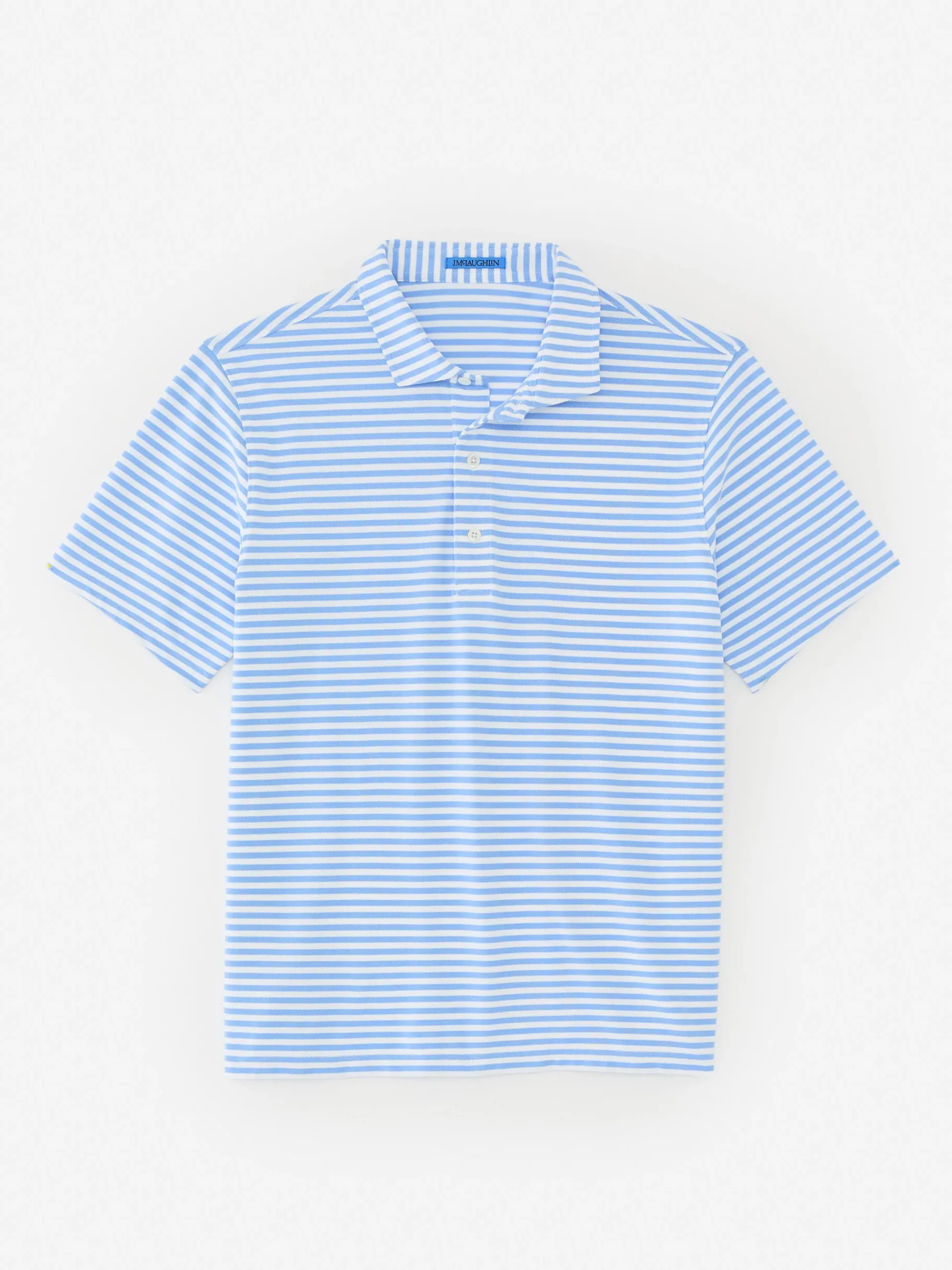 J.McLaughlin Springer Performance Polo In Bengal Stripe- Knits & Polos