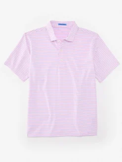 J.McLaughlin Springer Performance Polo In Murphy Stripe- Knits & Polos
