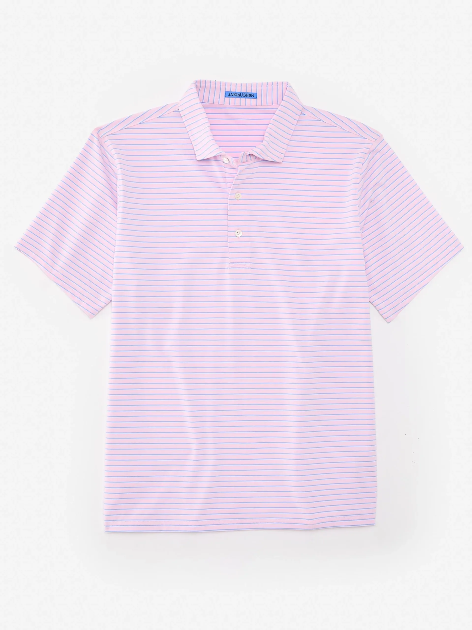 J.McLaughlin Springer Performance Polo In Murphy Stripe- Knits & Polos