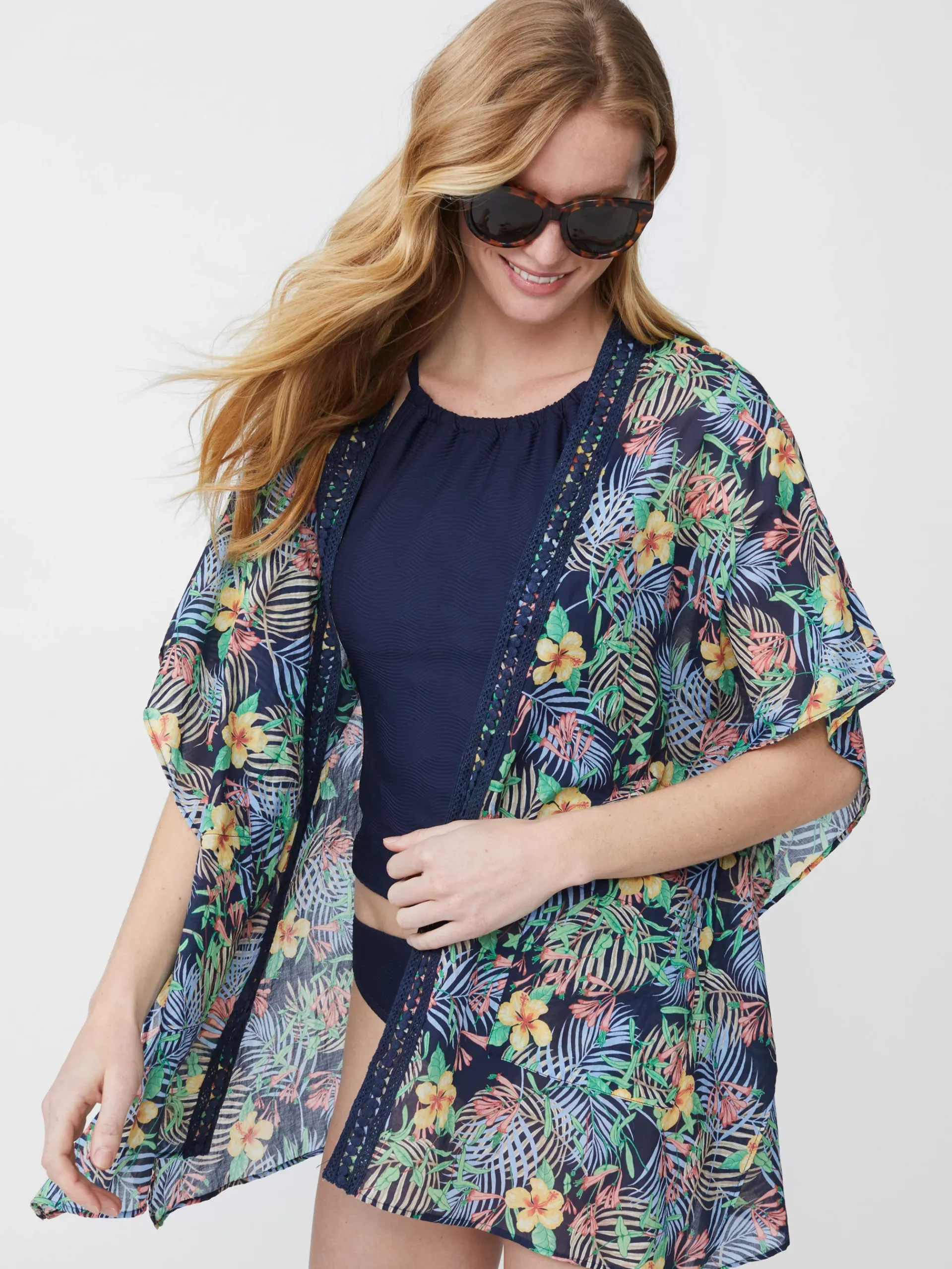 J.McLaughlin Sunset Cover Up In Bay Breeze-Women Swim