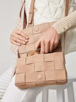 J.McLaughlin Una Woven Suede Crossbody-Women Shoes & Accessories|Mini Totes & Crossbody Bags