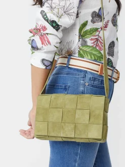 J.McLaughlin Una Woven Suede Crossbody-Women Shoes & Accessories|Mini Totes & Crossbody Bags