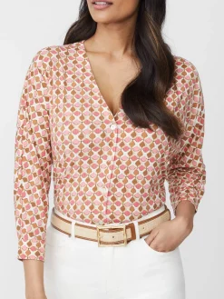 J.McLaughlin Viola Top In Hexcomb-Women Tops