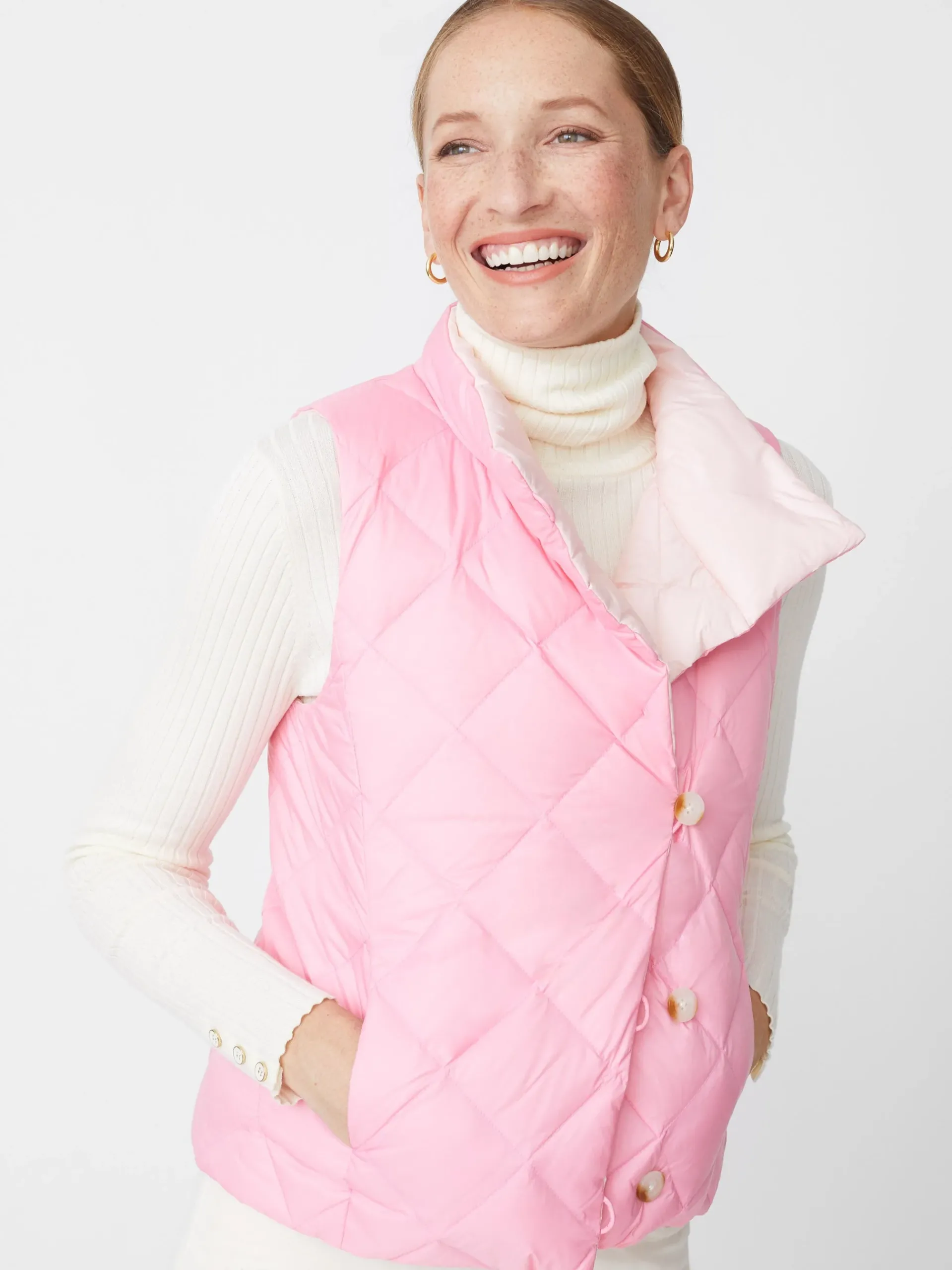 J.McLaughlin Vivian Reversible Puffer Vest-Women Jackets & Outerwear