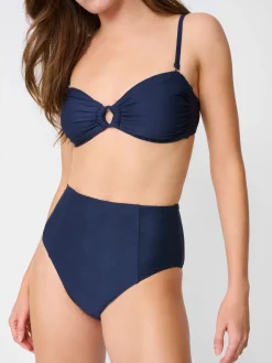 J.McLaughlin Wailea Bikini Bottom In Ocean Wave Jacquard-Women Swim