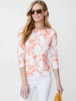 J.McLaughlin Wavesong Tee In Trinidad Abstract-Women Tops|Tees