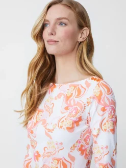 J.McLaughlin Wavesong Tee In Trinidad Abstract-Women Tops|Tees