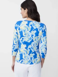 J.McLaughlin Wavesong Tee In Trinidad Abstract-Women Tops|Tees