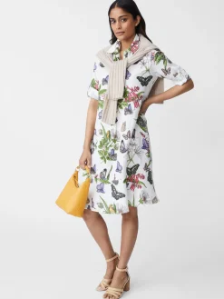 J.McLaughlin Wellesley Linen Dress In Jardin Mariposa-Women Dresses