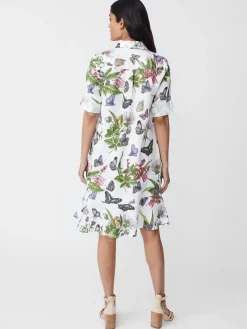 J.McLaughlin Wellesley Linen Dress In Jardin Mariposa-Women Dresses