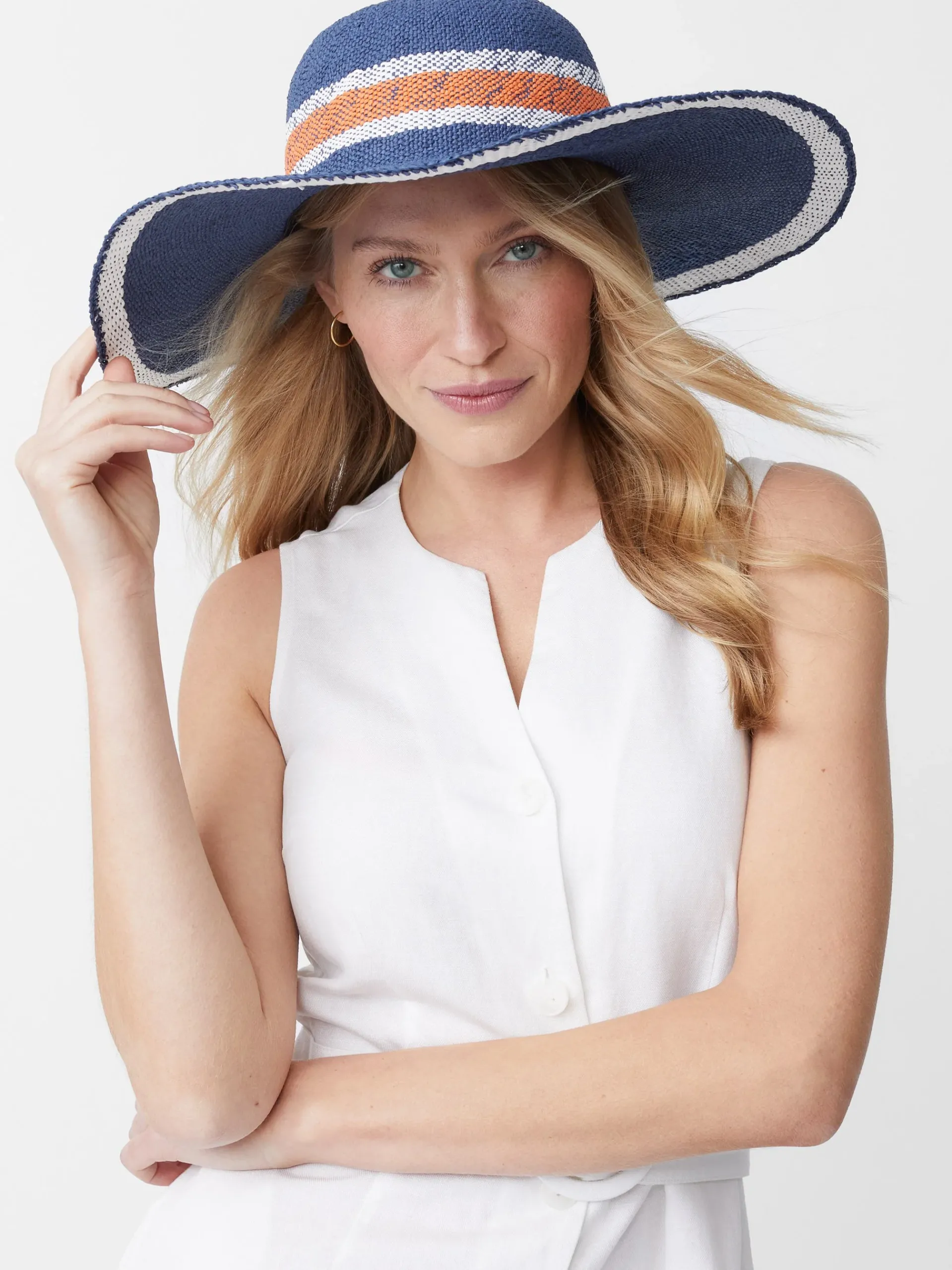 J.McLaughlin Willemstad Straw Hat In Stripe-Women Shoes & Accessories|Hats