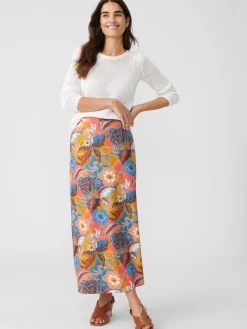 J.McLaughlin Zahara Skirt In Terra Blossom Bias-Women Skirts & Skorts